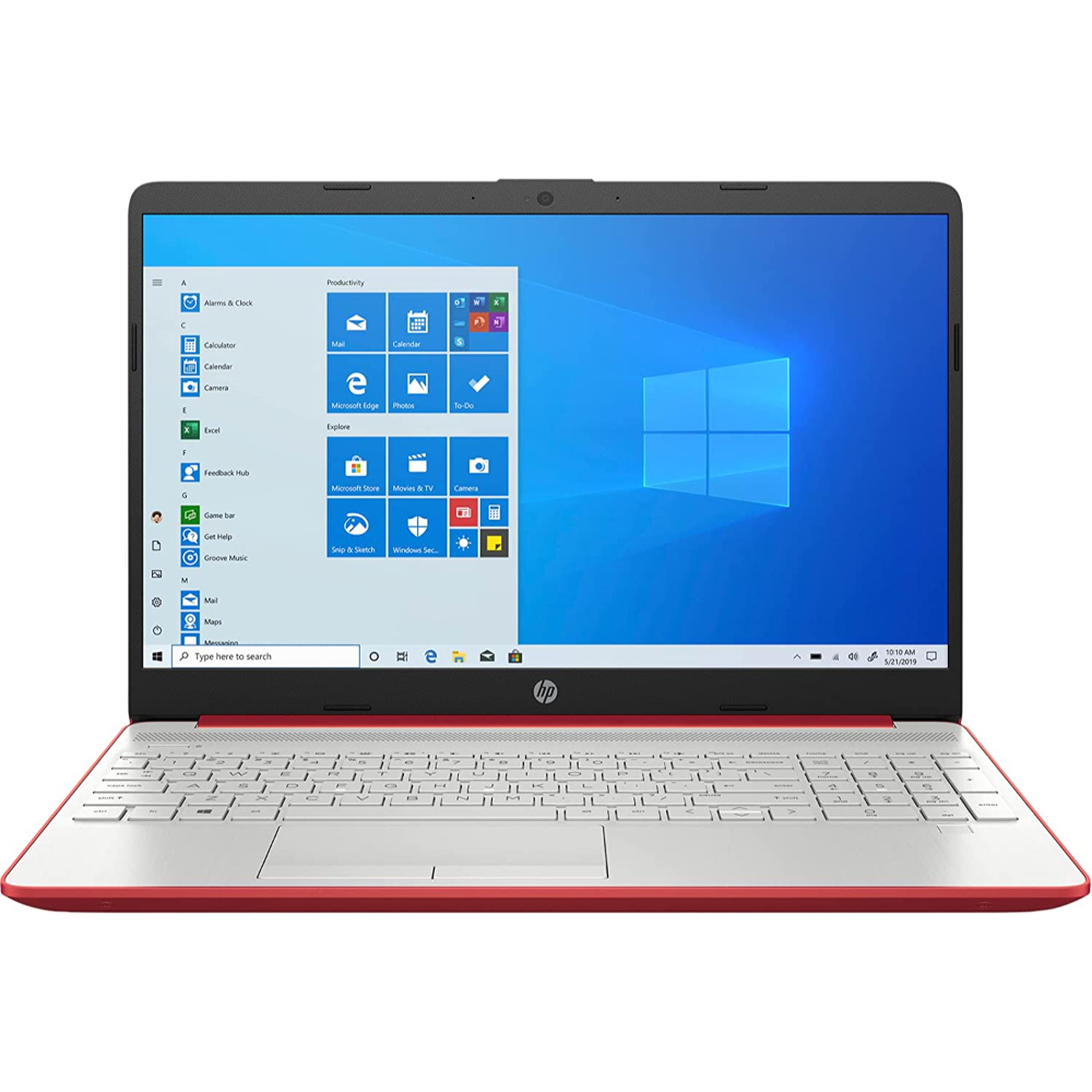 HP Laptop 15.6-Inch HD, W10H S Intel  Pentium Silver N5030 - 4GB/128GB SSD Red, 15DW0083